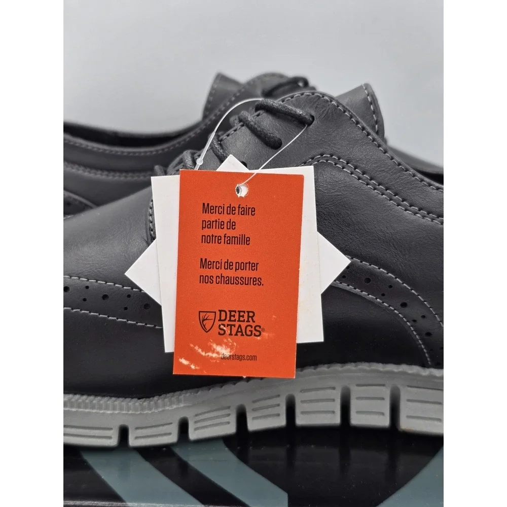 NEW Man's Oxfords Deer Stags‎ Corvallis Black / Grey Vega Sz 11.5 W Wide